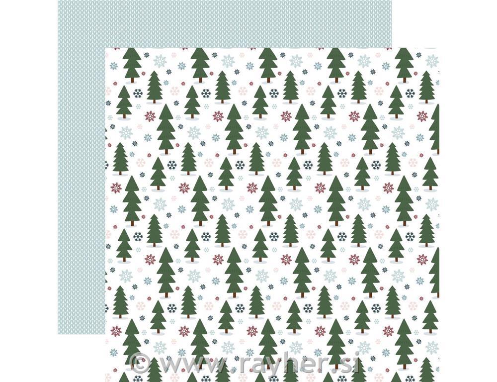 Scrapbooking papir Snow Tree 30,5x30,5 cm