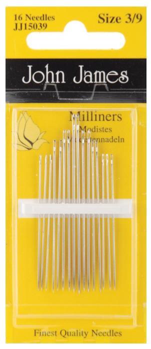 Igle za šivanje, set 16, velikost 3/9