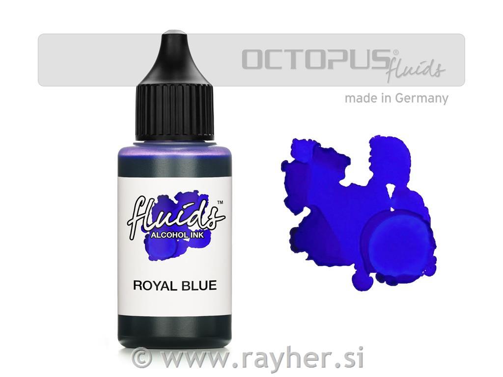 Alkoholni tuš Fluids 30 ml, royal blue ,prosojen ton