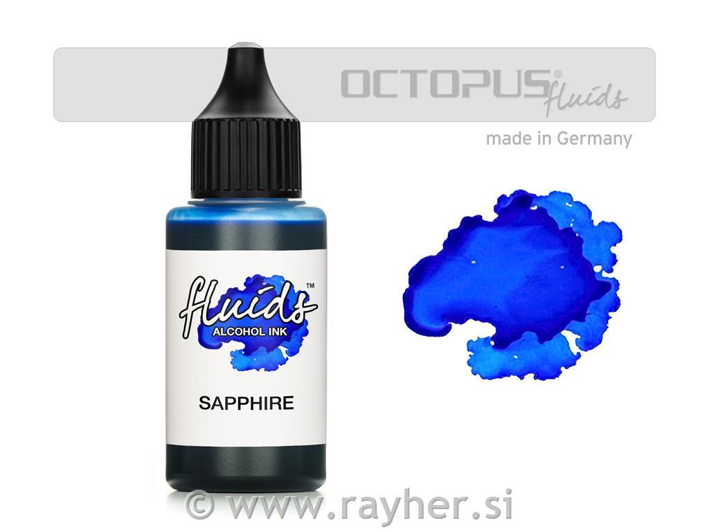 Alkoholni tuš Fluids 30 ml, sapphire ,prosojen ton