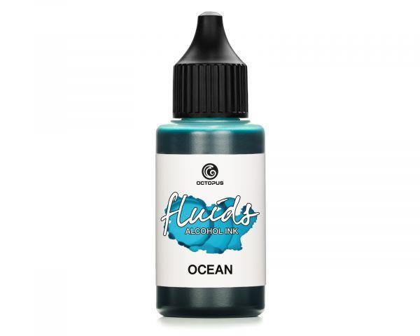Alkoholni tuš Fluids 30 ml, ocean ,prosojen ton