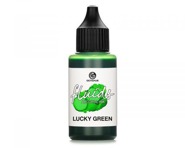 Alkoholni tuš Fluids 30 ml, lucky green ,prosojen ton