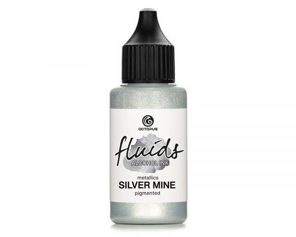 Alkoholni tuš Fluids 30 ml, silver mine ,kovinski ton