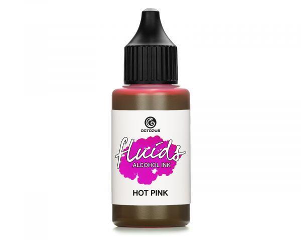 Alkoholni tuš Fluids 30 ml, hot pink ,prosojen ton