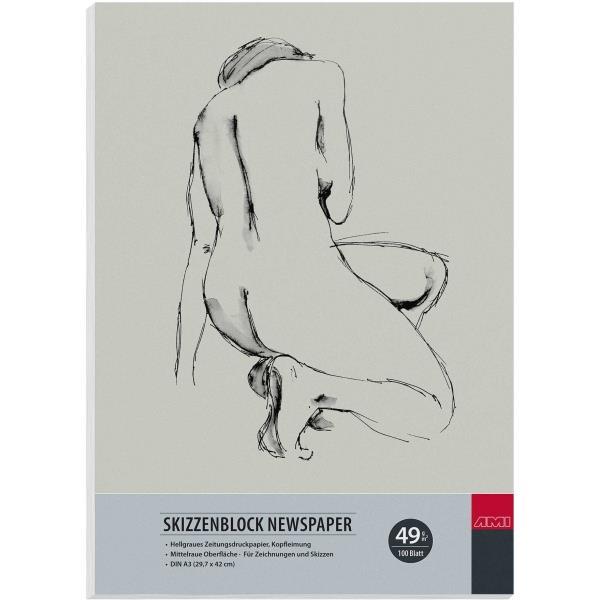 Skicirka Časopisni papir A3 49g 100 listna