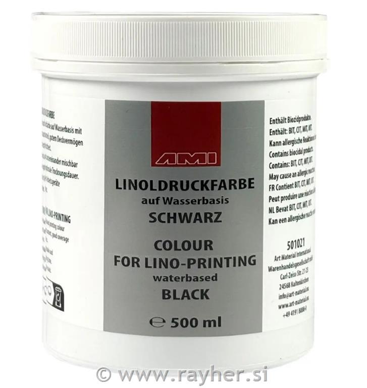 Barva za linorez 500 ml črna