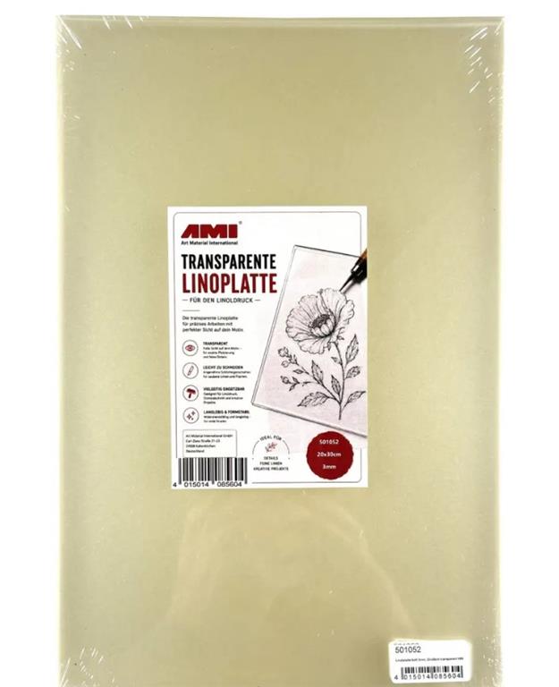 Linolej, mehak 20x30 cm, transparent