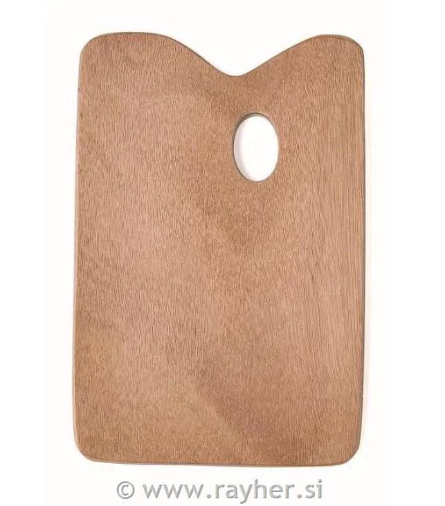 Paleta slikarska, lesena 18x27 cm