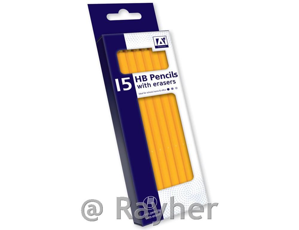 Svinčniki HB z radirko, set 15