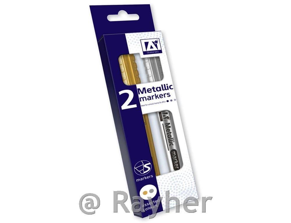 Gold & Silver Markers, set of 2