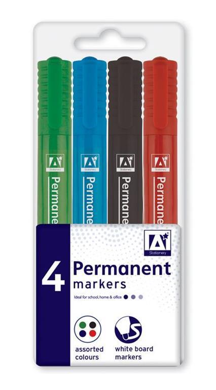 PERMANENT MARKERS, 4 PCS