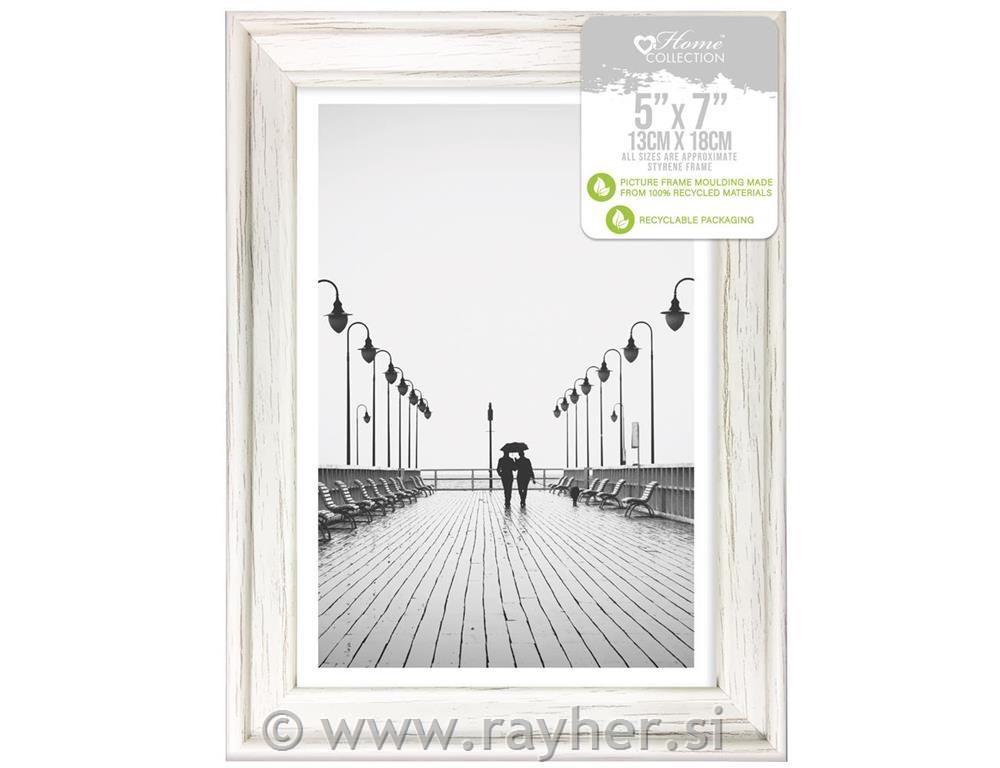 Okvir za slike, staro bel, 13x18cm