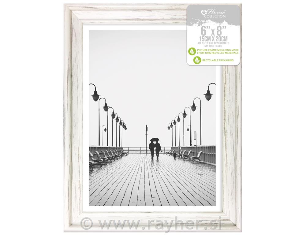 Okvir za slike, staro bel, 15x20cm