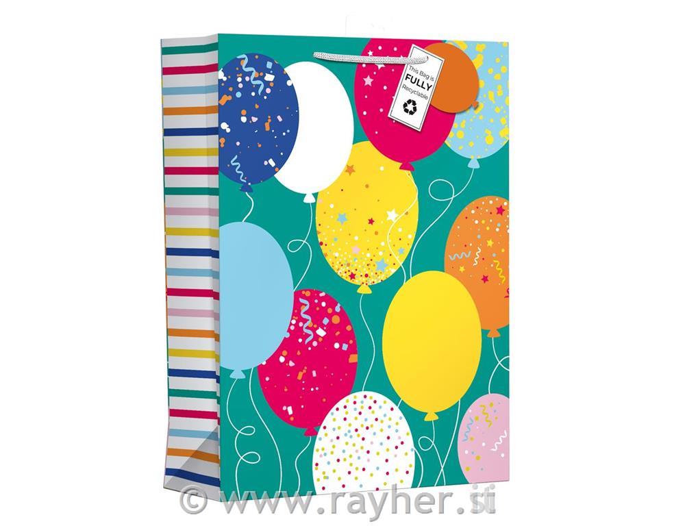Darilna vrečka 33x48cm, Balloons