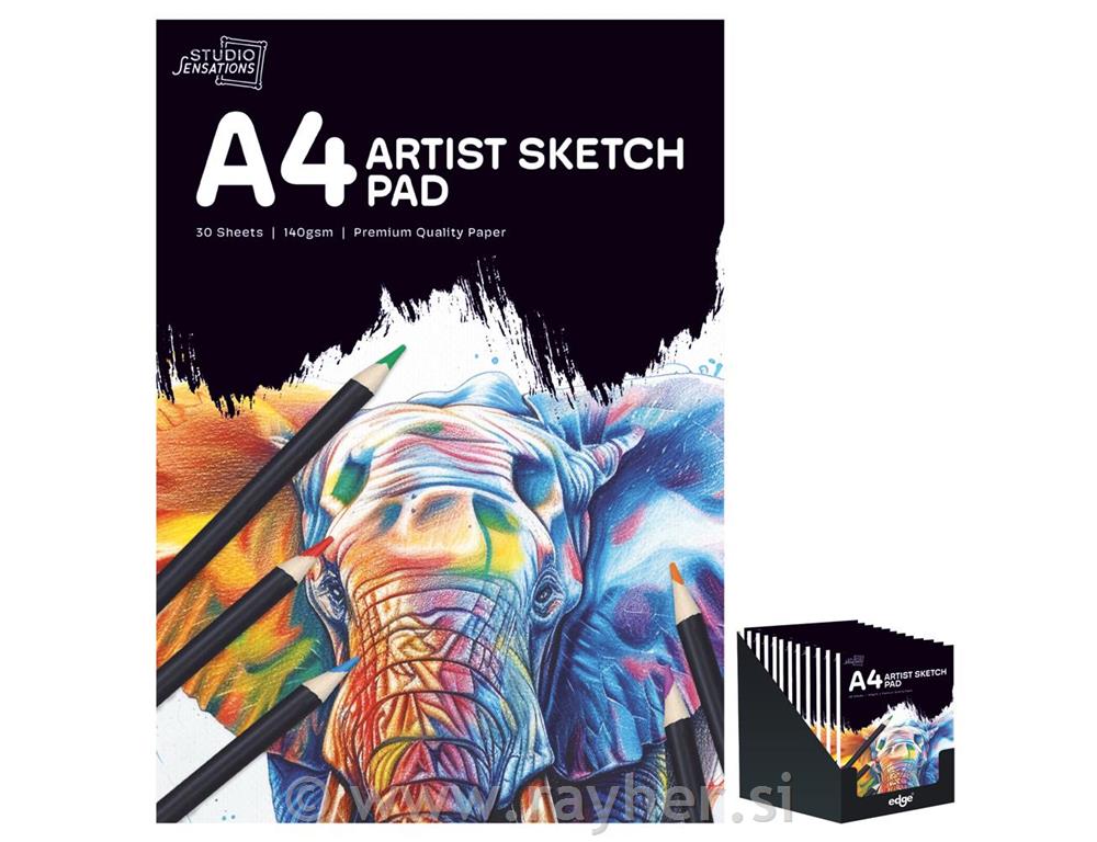 Skicirka A4, 30-listna, 140gsm