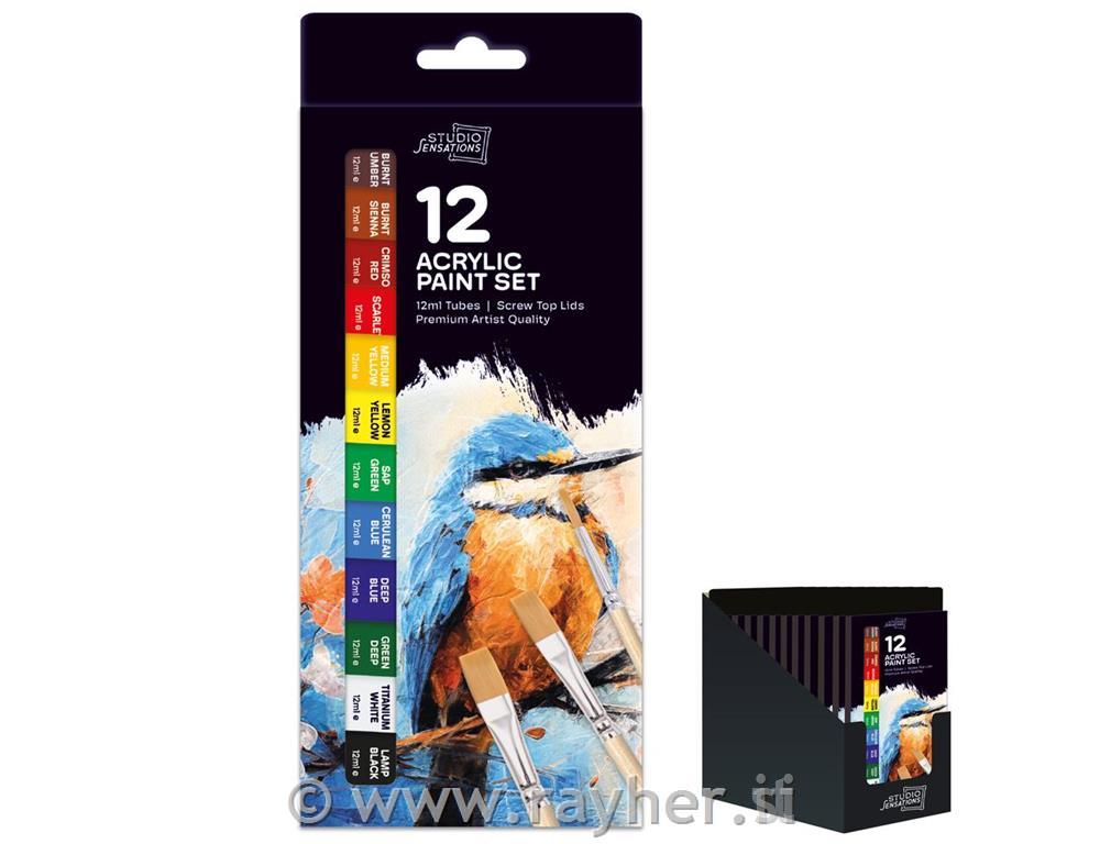 Akrilne barve StudioS, 12x12ml