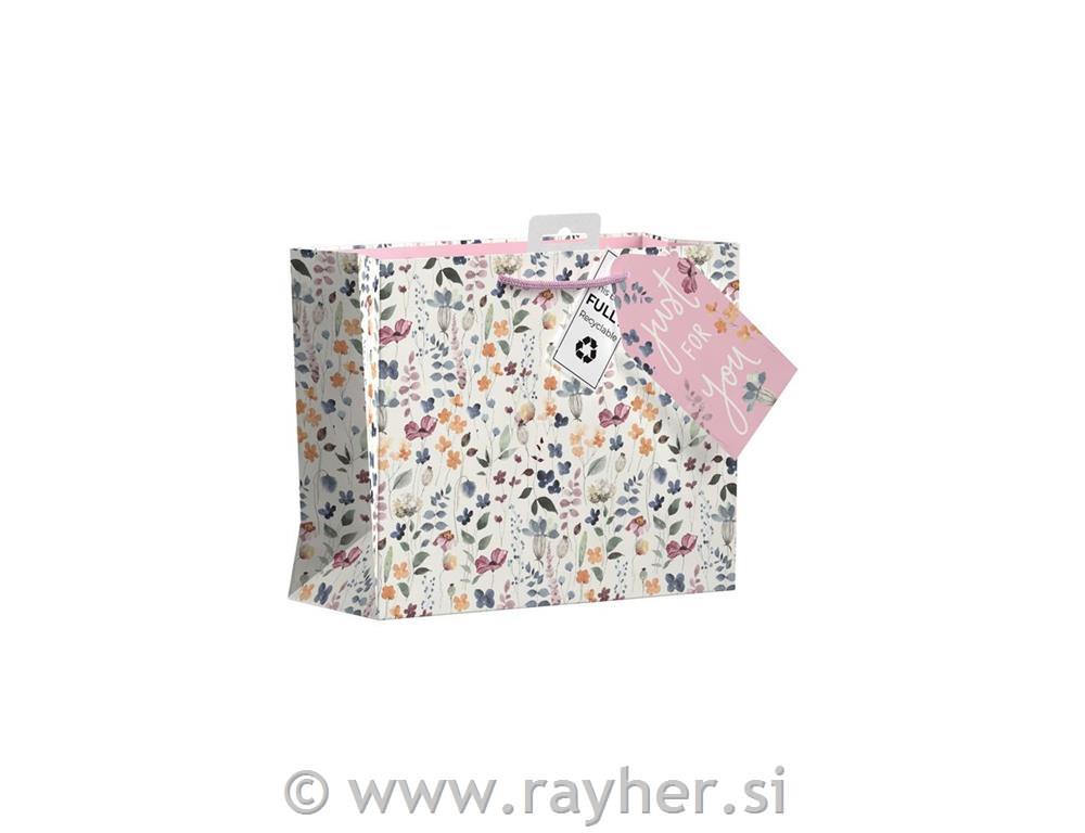 Darilna vrečka 26.5x23.5cm, Bloom