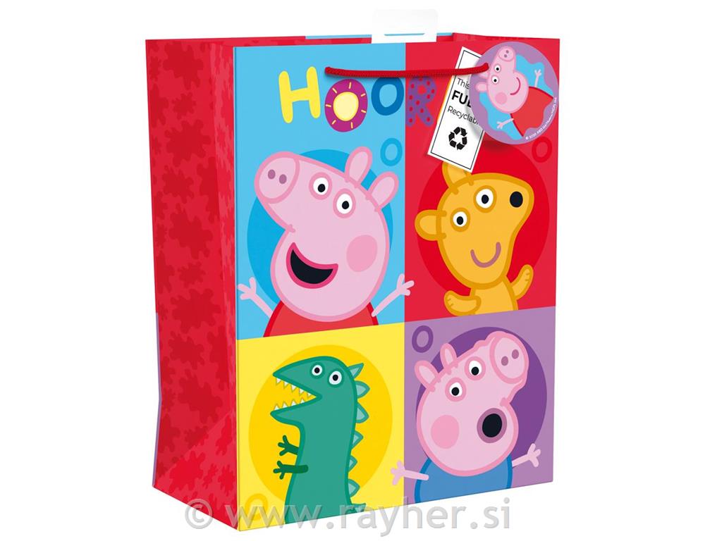 Darilna vrečka 35x27cm, Pujsa pepa