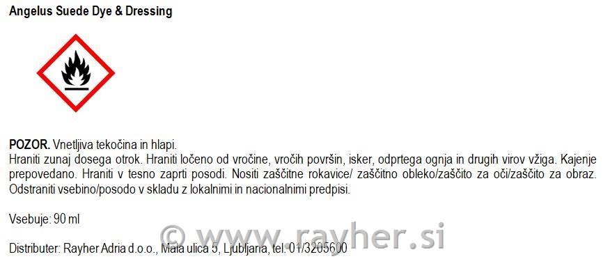 Angelus barva za semiš, črna, 90ml