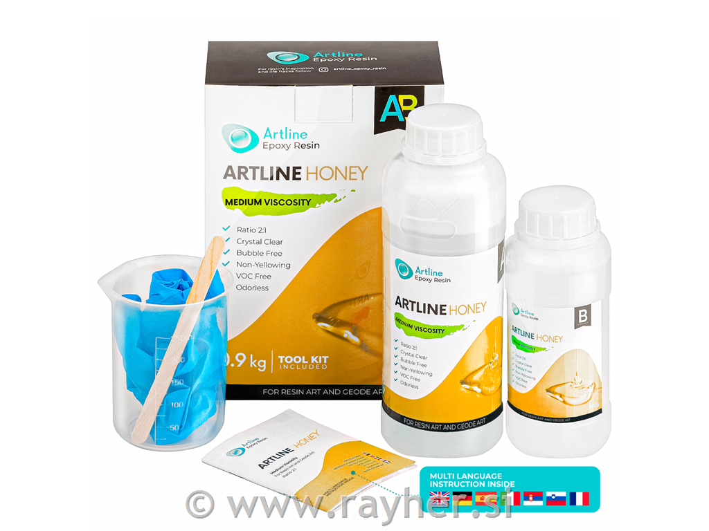 Epoxy resin art2 x 118ml / 4oz, tab-blister 2 bottles