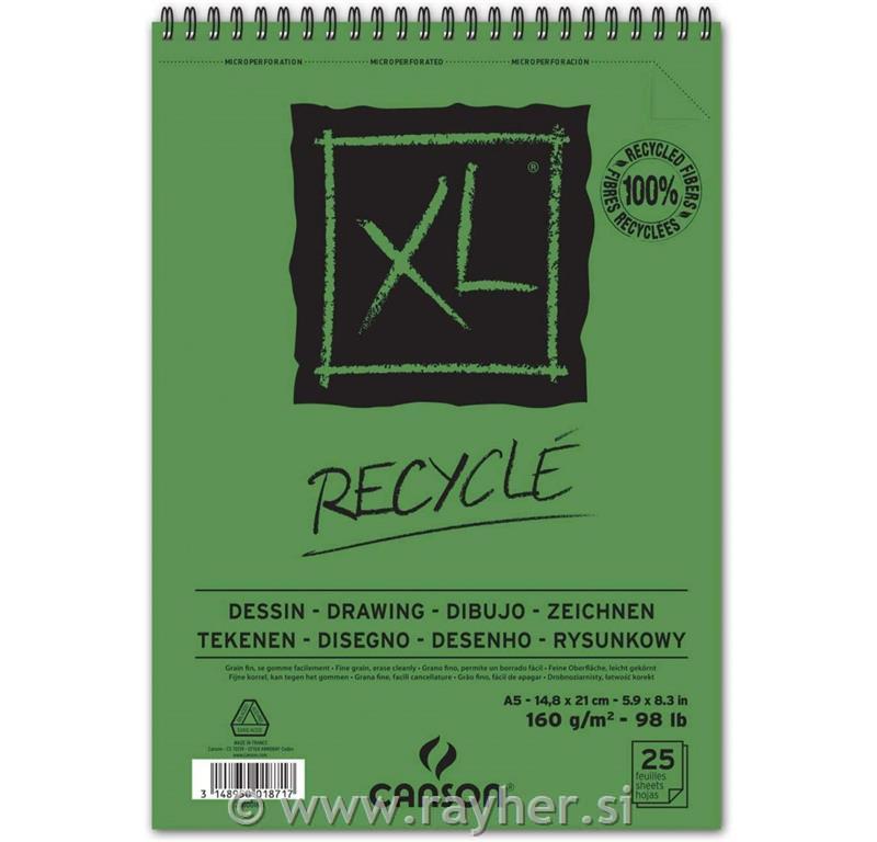 Sketch pad spiral XL Recycled A5 160 g,