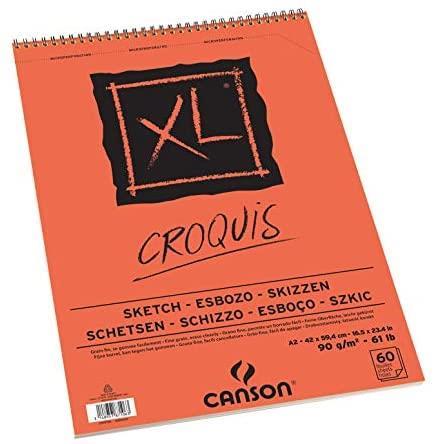 Skicirka spirala XL Croquis A2 90 g, 60 listna