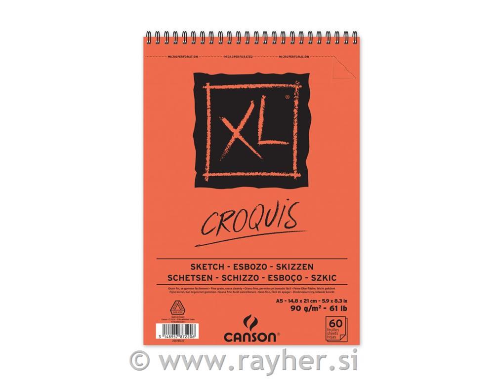 Sketch pad spiral XL Croquis A5 90 g, 60