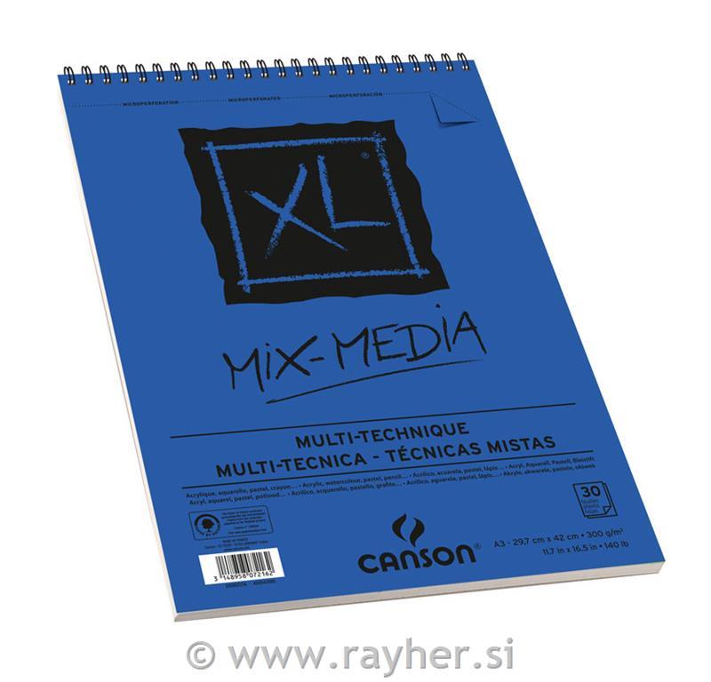 Pad spiral XL Mix Media A3 300 g GM, 30