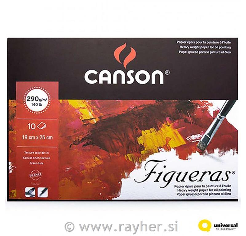 Pad Canson Figueras 19x25 cm 290 g, 10 s