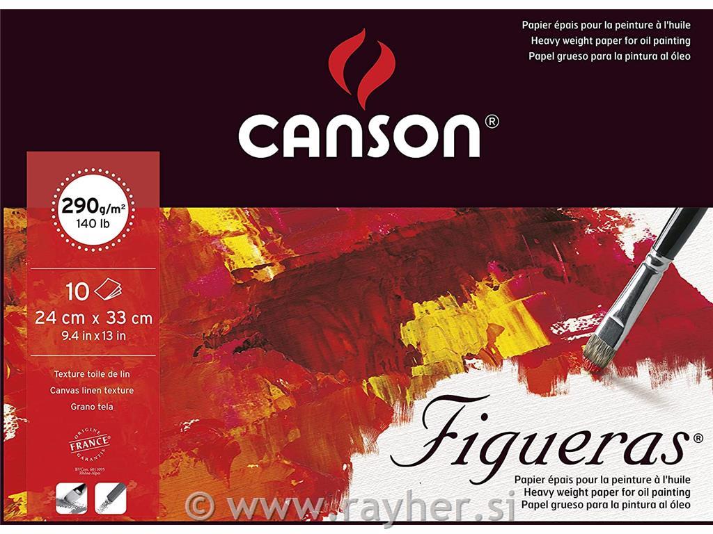 Pad Canson Figueras 24x33 cm 290 g, 10 s