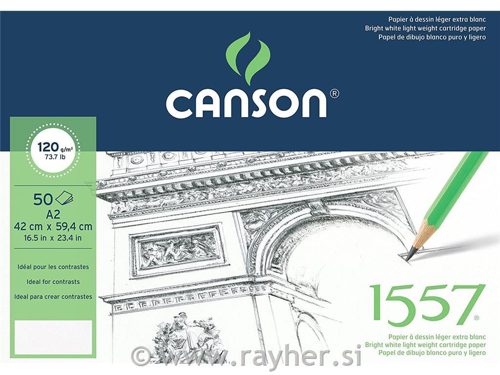 Skicirka Canson 1557 A2 120 g, 50 listna