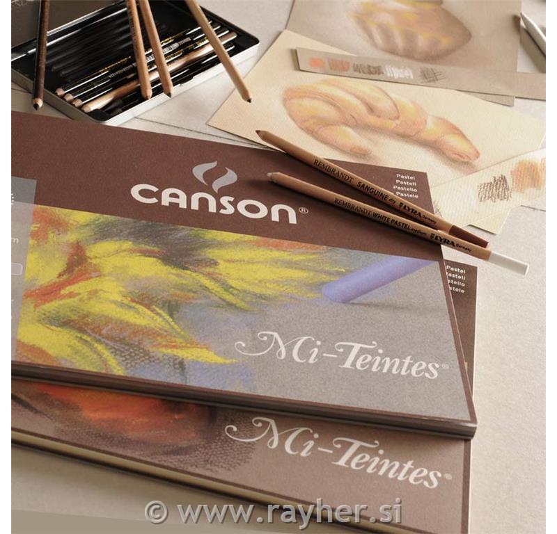 Skicirka Canson Mi-Teintes 24x32 cm, 160 g sivo modri toni, 20 listna