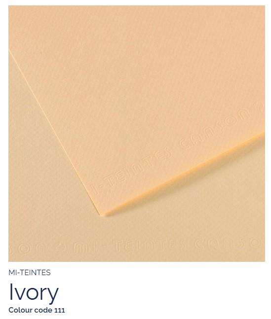 Papir Canson Mi-Teintes 50x65 cm 160 g/m; 111 Ivory