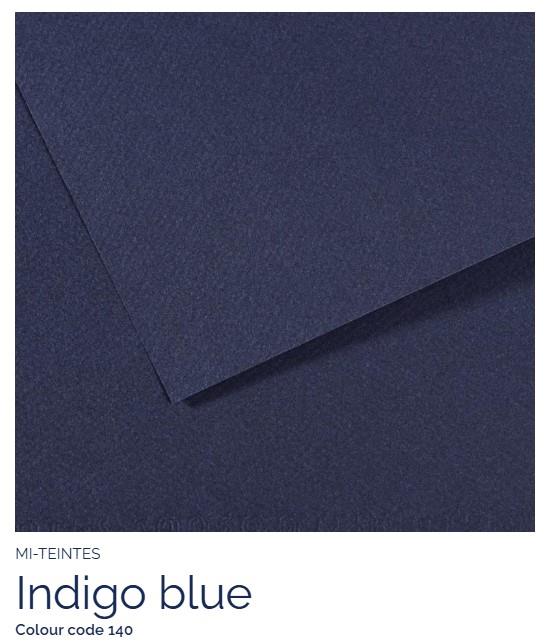 Papir Canson Mi-Teintes 50x65 cm 160 g/m; 140 Indigo Blue