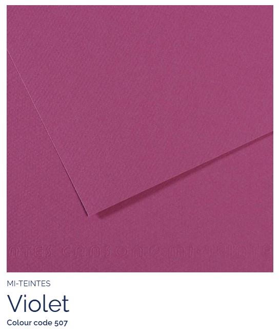 Papir Canson Mi-Teintes 50x65 cm 160 g/m; 507 Violet