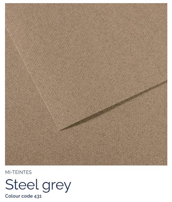 Papir Canson Mi-Teintes 50x65 cm 160 g/m; 431 Steel Grey