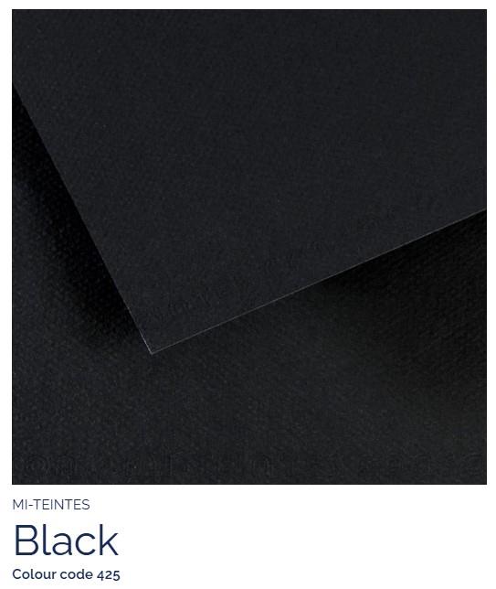 Papir Canson Mi-Teintes 50x65 cm 160 g/m; 425 Black