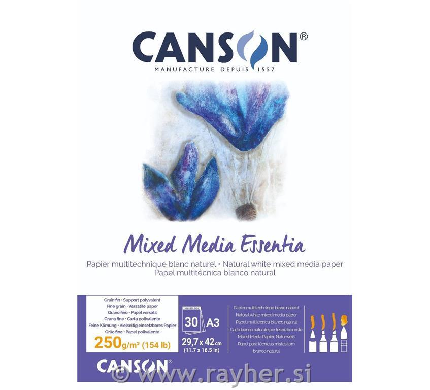 Pad Mixed Media Essentia A3 250 g, 30 sh