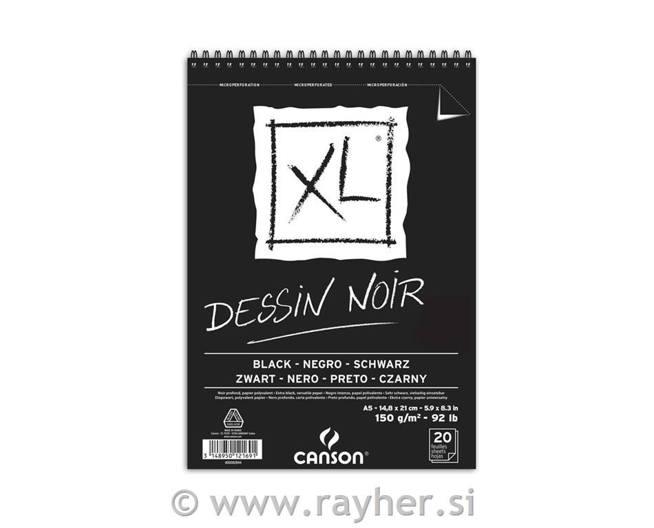 Sketch pad spiral XL Black A5 150 g, 20