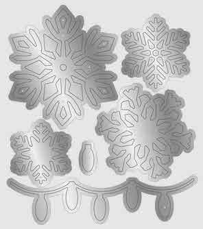 Rezalne šablone & 3D Teksturna plošča Christmas Sparkle