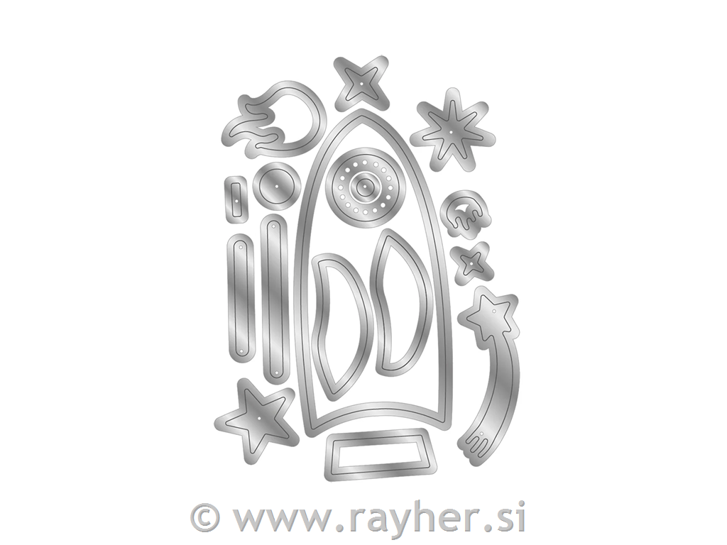 Rezalne šablone Vesolje, set 17
