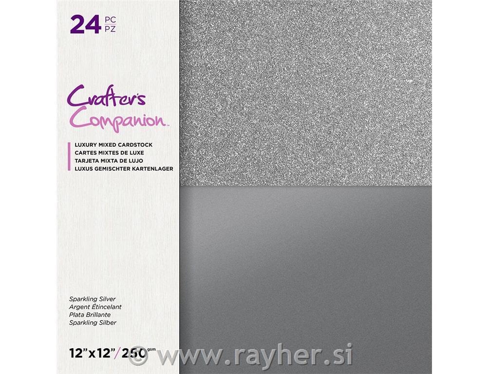 Set papirjev 30x30, Luxury - Sparkling Silver