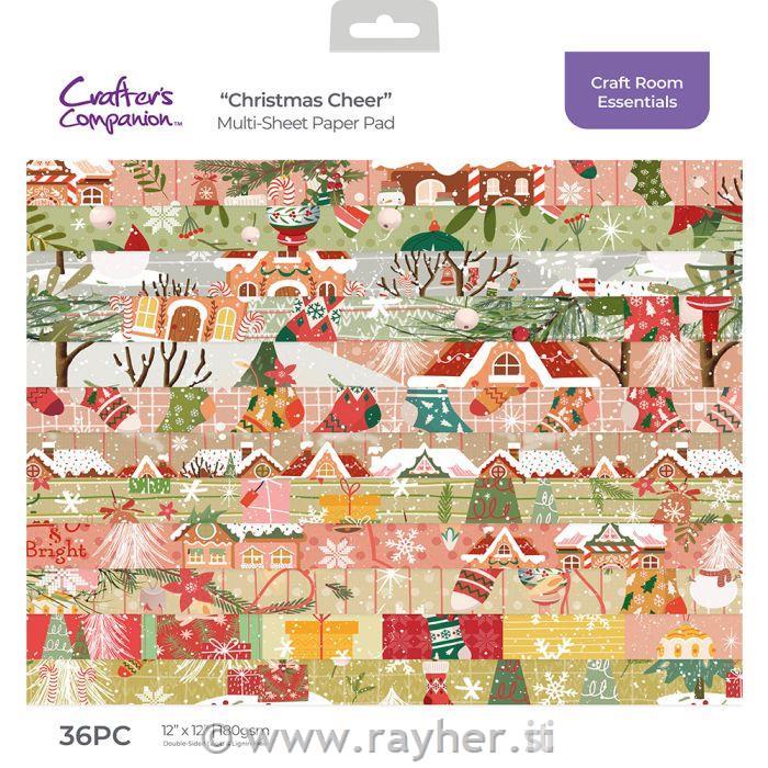 Set papirjev Christmas Cheer 30,5x30,5cm; 180g, 36 listov