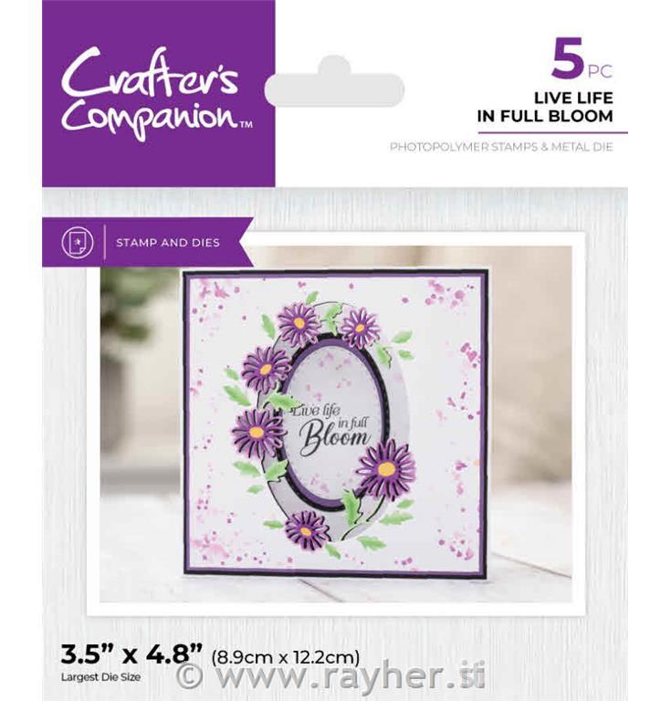 Rezalna šablona & Štampiljke Live Life in Full Bloom