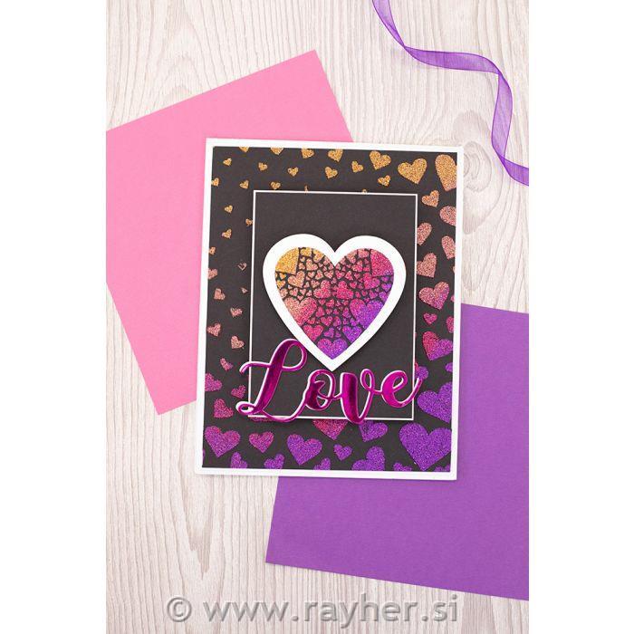 Crafters Companion Stencil Set -Love Hearts