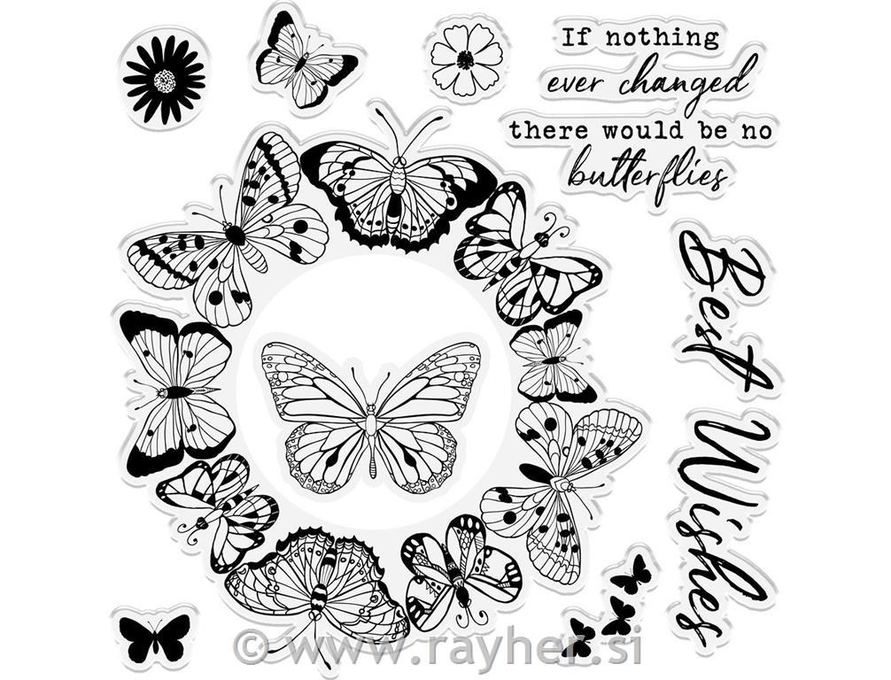 Clear Stamps - Ornate Butterflies,