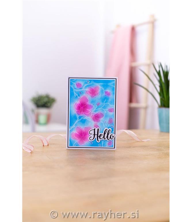 Resist Silhouette štampiljka - Spring Blossom