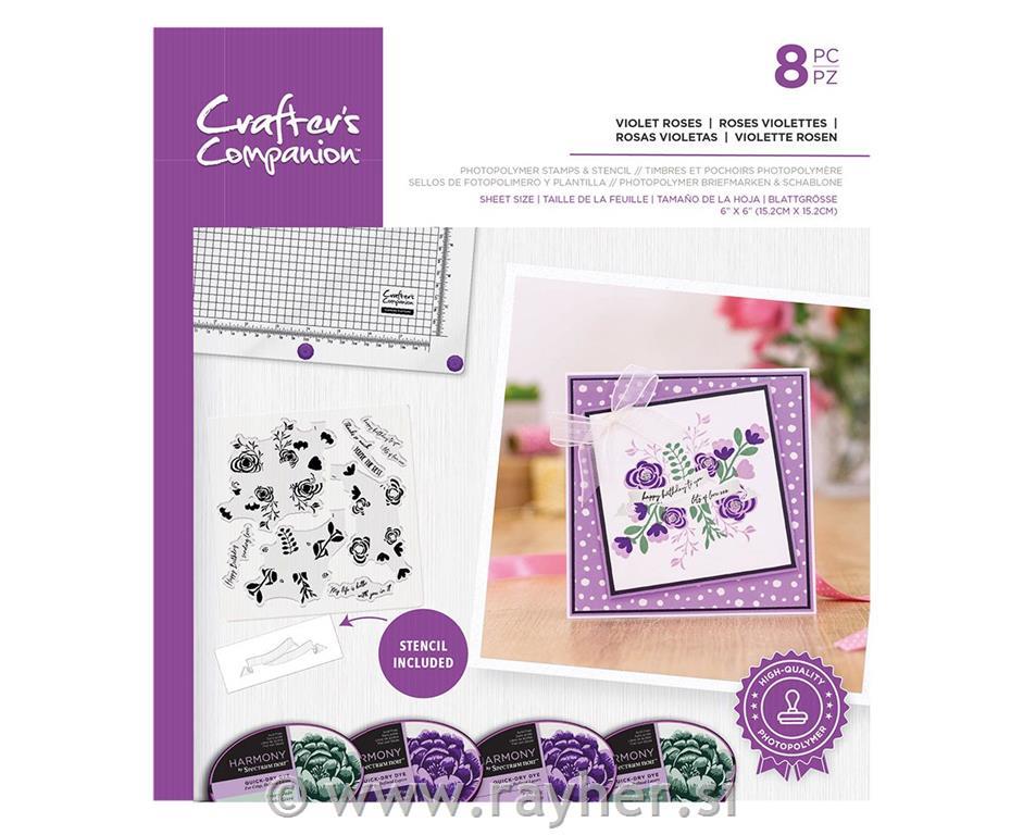 Štampiljke&šablona za papir - Violet Roses