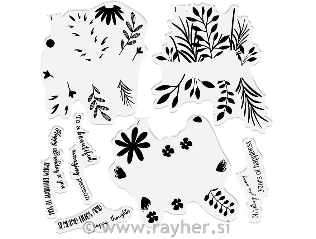 Štampiljke&šablona za papir - Wild meadow