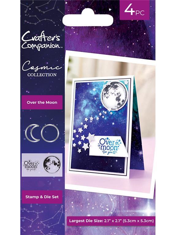 Rezalne šablone & Štampiljke Over the moon, set 4